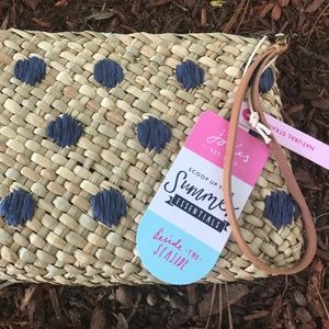 Joules Straw small Handbag